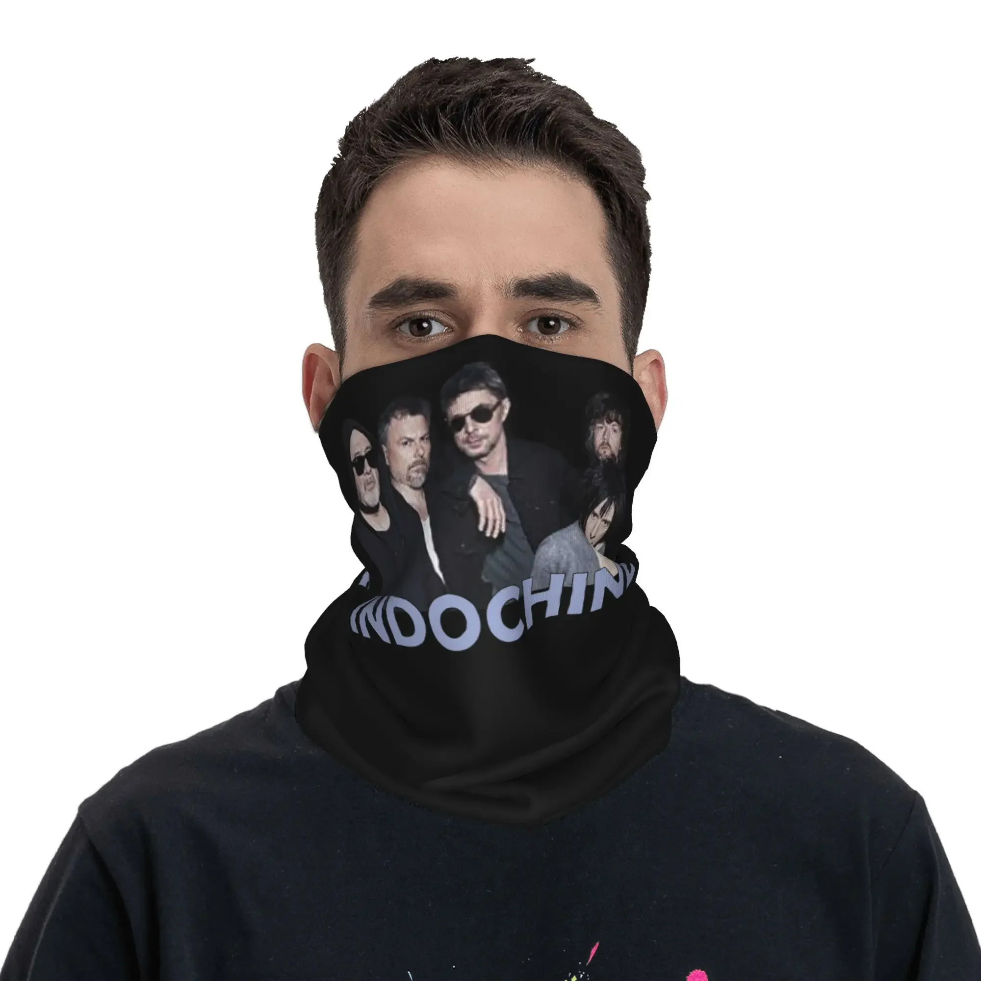 Indochine  Bandana Neck Gaiter Printed Mask Scarf Warm Headwear Running For Men Women Adult Windproof