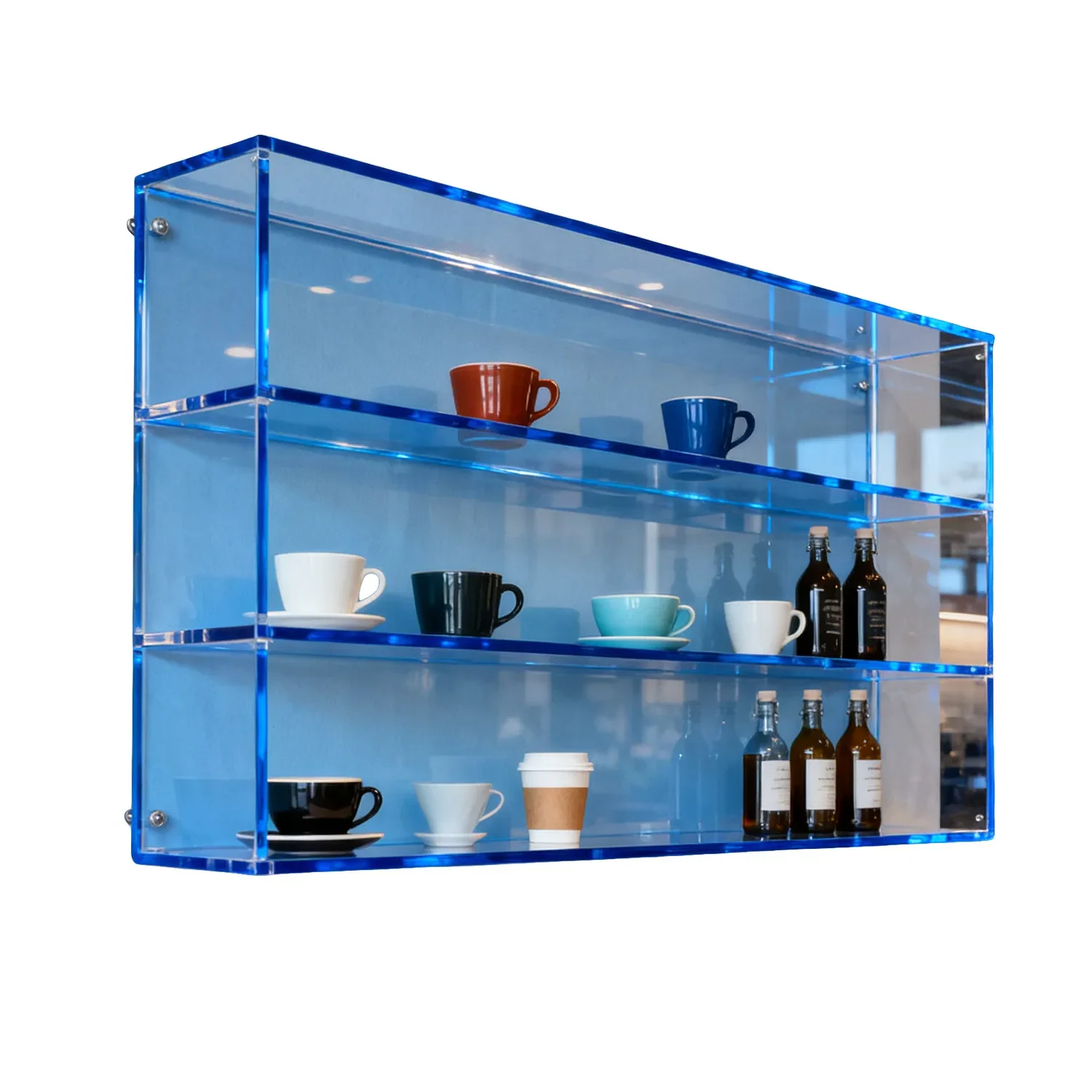 Acrylic Duobao Pavilion cup holder Multi-layer teacup holder Water  Coffee  holder Wall storage rack