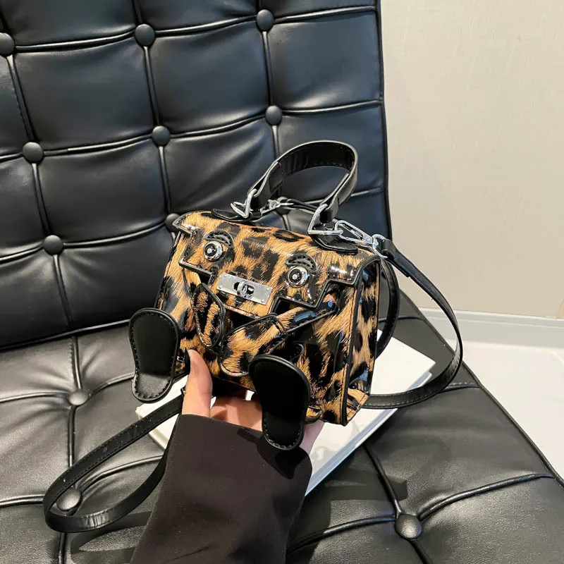 

2025 Retro Animal Print Purse - Playful Kawaii Shoulder Bag, Fashionable Small Sling Bag for Daily Outfits