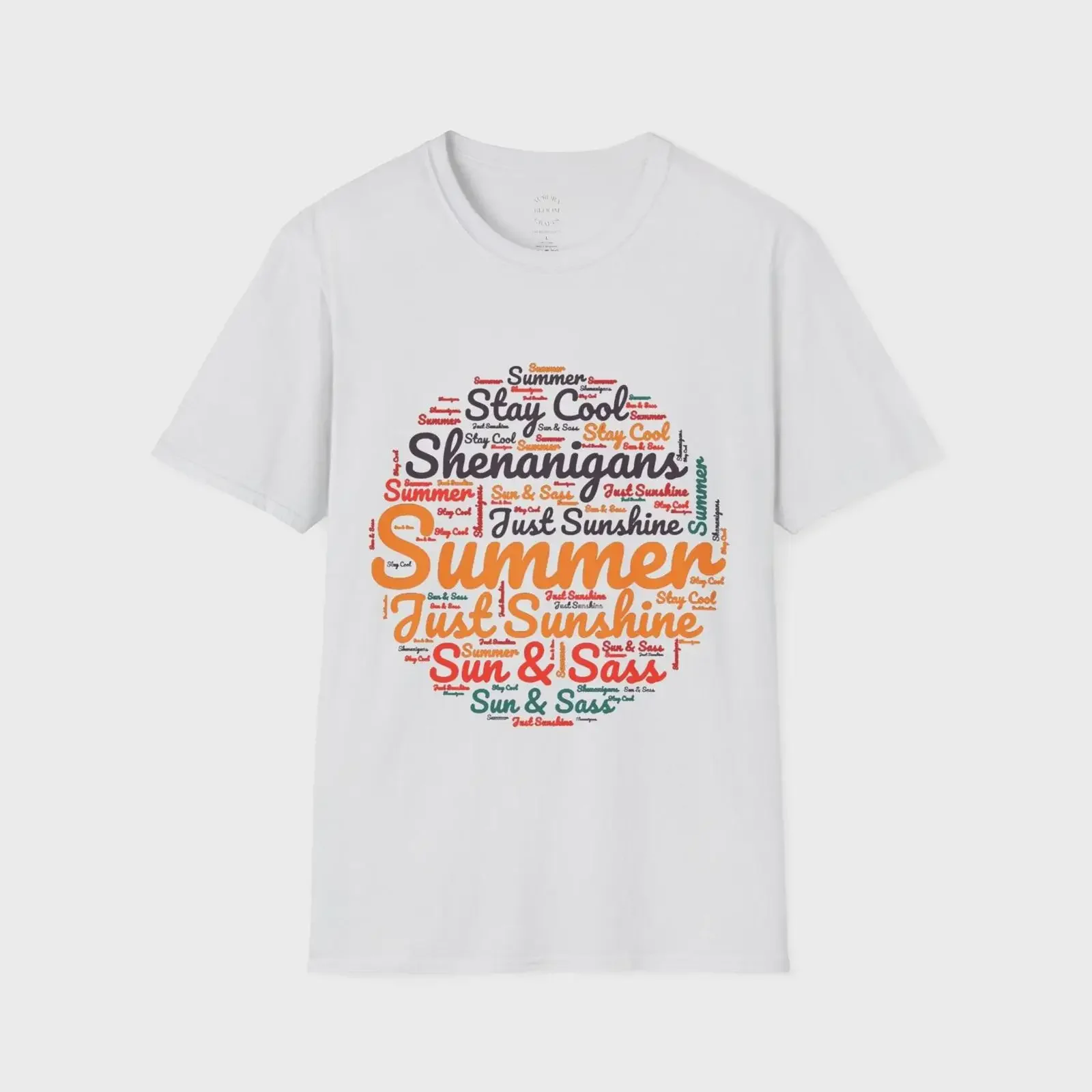 Sunshine Shenanigans Summer T Shirt Retro Beach Vacation vintage Washed Casual Versatile Slightly Top For Everyday Wear Unisex