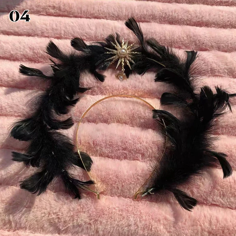 Bandeau ailes d'elfe d'ange blanc, plumes, déesse Lolita, Costume d'halloween et de noël pour femmes et filles, accessoires de déguisement, décoration de fête