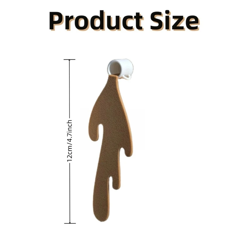 ที่คั่นหนังสือกาแฟที่หก ที่คั่นหนังสือหนัง มุมหน้า เครื่องหมายหนังสือสำหรับคนรักหนังสือ