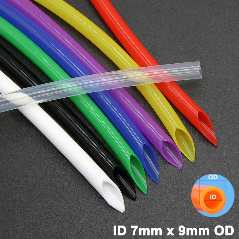 

1/5/10M 7x9 Food Grade Silicone Rubber Hose ID 7mm x 9mm OD Flexible Nontoxic Silicone Tube Pump Pipe