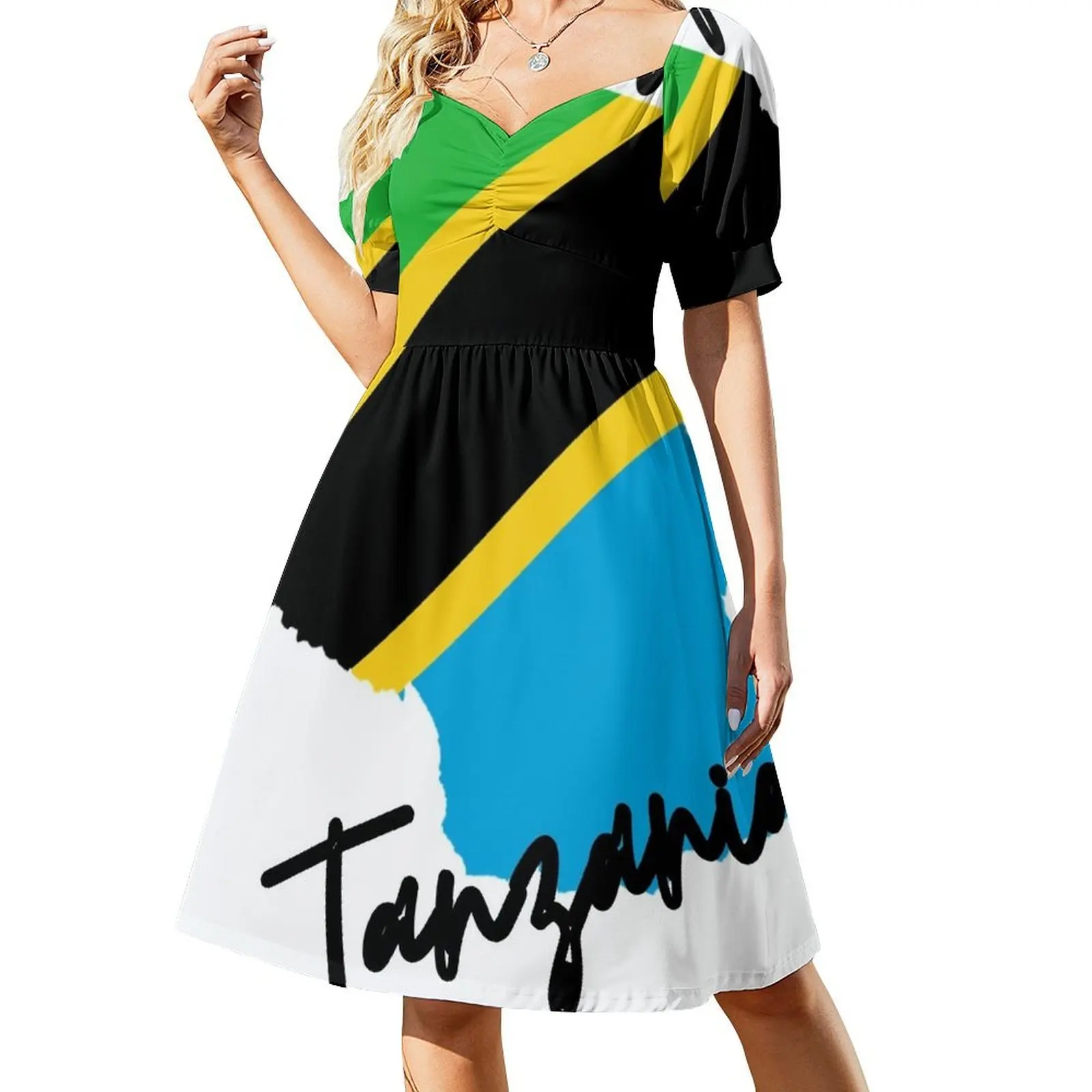 

Son of Tanzania Map Flag Short-Sleeved Dress evening dresses luxury 2025 Women's summer dresses