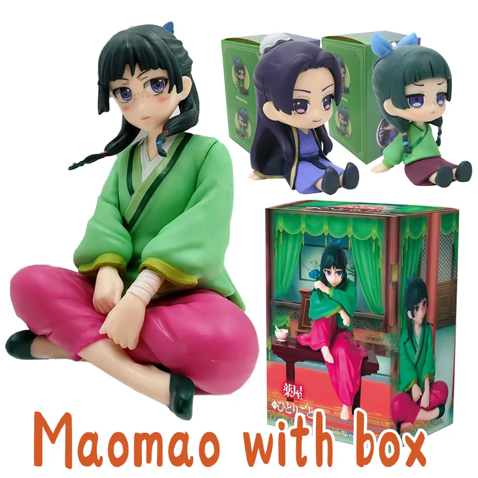 The Apothecary Diaries Maomao Jinshi Mini figura periferia de animé Kawaii juguetes sentados adornos de coche de escritorio regalos de modelo