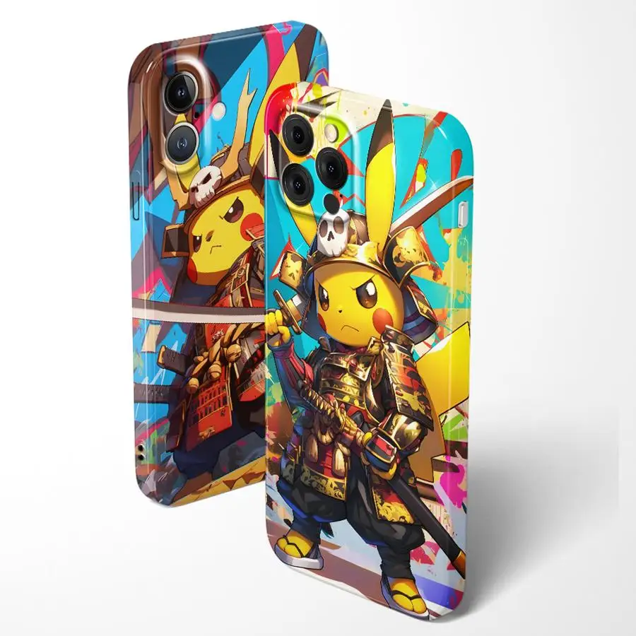 Funda rígida para teléfono Anime P-Pokemon Pikachu para iPhone XR 17 Air 11 14 16 Pro Max 12 13 X 15 Plus