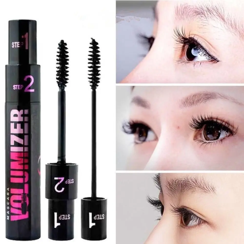 Curling 2 in 1 Mascara Eyelashes Extension Long Lasting Double Purpose Mascara Thicker Longer Waterproof Eye Lashes Brush