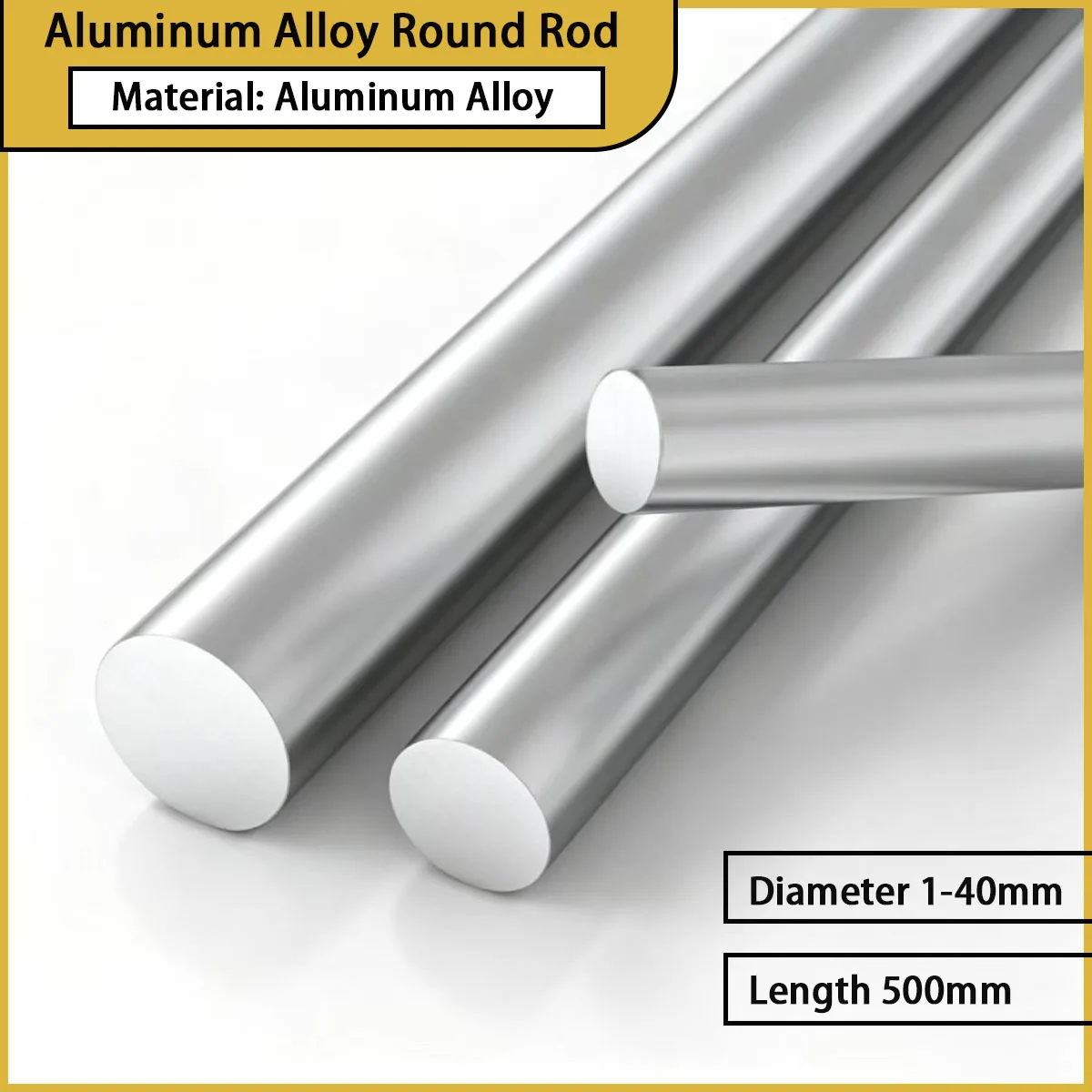 Aluminum alloy round bar with a diameter of 1-40mm, suitable for molds, hardware components, etc