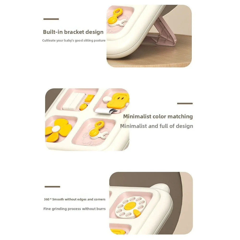 6 in 1 Montessori Educational Toys Interactive Multi-Functional Baby Practice Skills Toy Child-Safe Design Sensory Busy Board