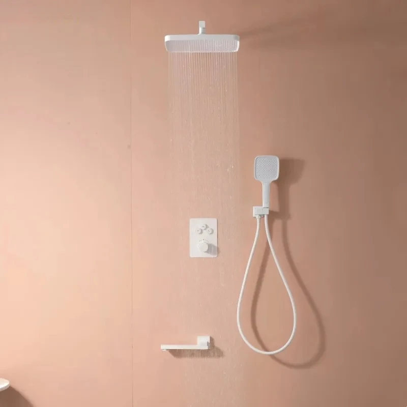 

Thermostatic concealed showerhead complete set bathroom shower bathroom digital display button hotel