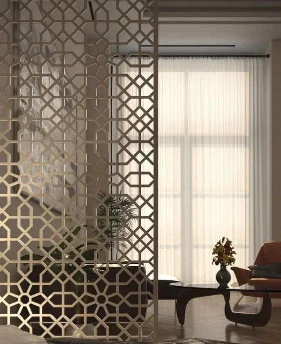 Modern Interior Design Stainless Steel Laser Cut Room Divider Decorative Metal Partition Screen Panel New