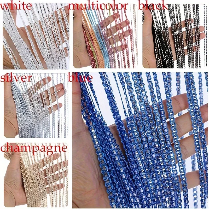 Boho Style 9x79 Inch Silk Curtain for Home Decoration Hippie Door Curtain for Bedroom Closet Room Divider Party
