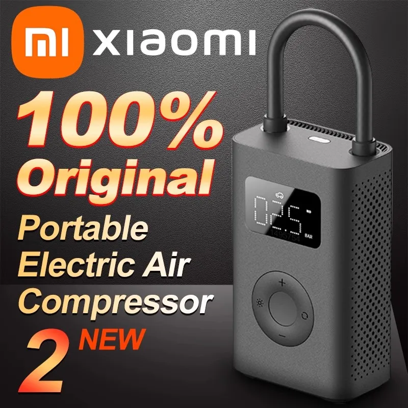 

Xiaomi Mijia Air Pump 2 25%Speed Boost Mini Portable Electric Air Compressor Treasure 150PSI Type-C LED Multitool Inflator