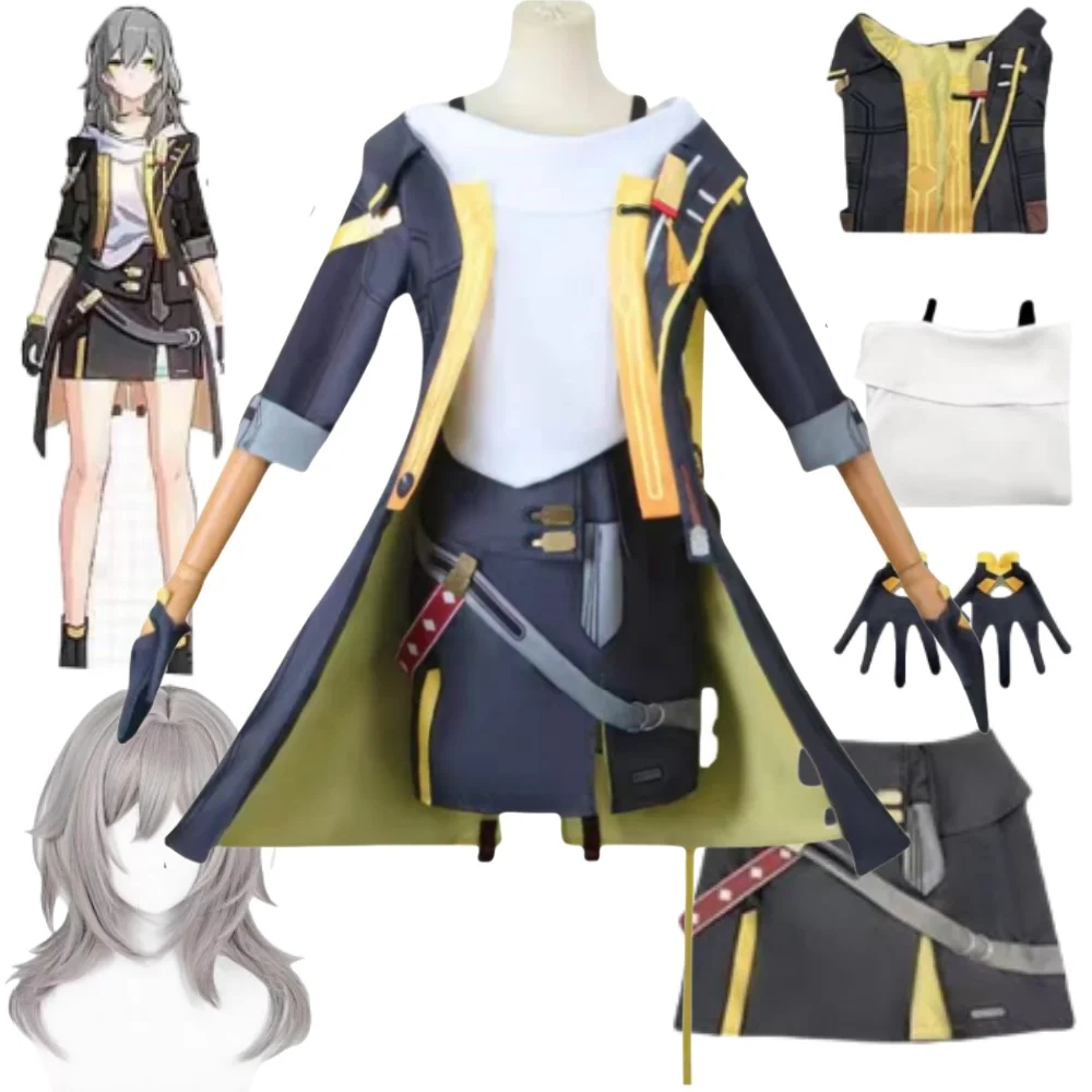 Stella Cosplay Costumes Game Honkai: Star Rail Stelle Pioneer Trailblazer  Preservation and destruction Grey hair