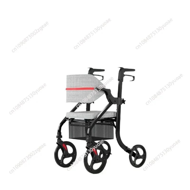 

Multi-functional auxiliary walker for the elderly, adult walker can sit and push