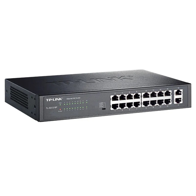 Imagem -03 - Tp-link-poe Mais Gigabit Uplink Switch Monitoramento Network Line Splitter 16 Port Tl-sg1218p