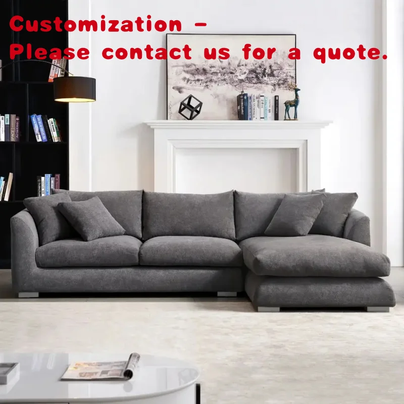 

custom.Atunus Sectional Sofa Set Comfortable Gray Living Room Supplier Soft Couch Lounge Three Seater With Ottom
