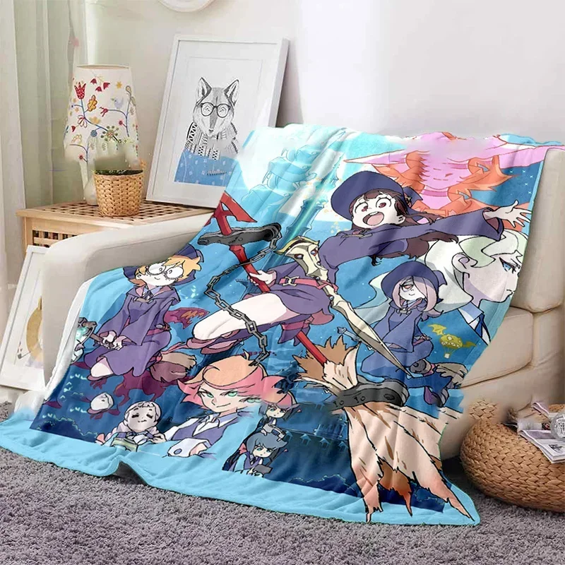 Anime Little Witch Academia 3D Print Flannel Blanket Cartoon Quilt Bedding Sofa Home Magical Girl Throw Blankets Children Gifts