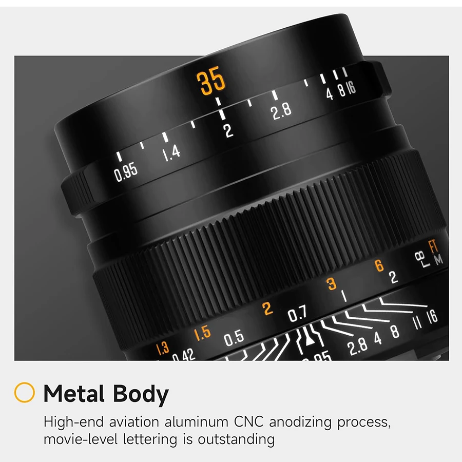 Brightin Star 35mm F0.95 APS-C Lens Large Aperture Manual Focus Mirrorless Camera Lens for Sony ZV-E10 A7IV A6400 A7II A7SIII A7