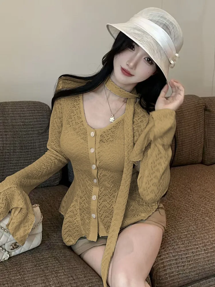 أوائل الخريف V-Ne لصق Sa غير النظامية الجوف محبوك قاعدة irt المرأة الداخلية رغبة نقية الحلو حار فتاة أعلى