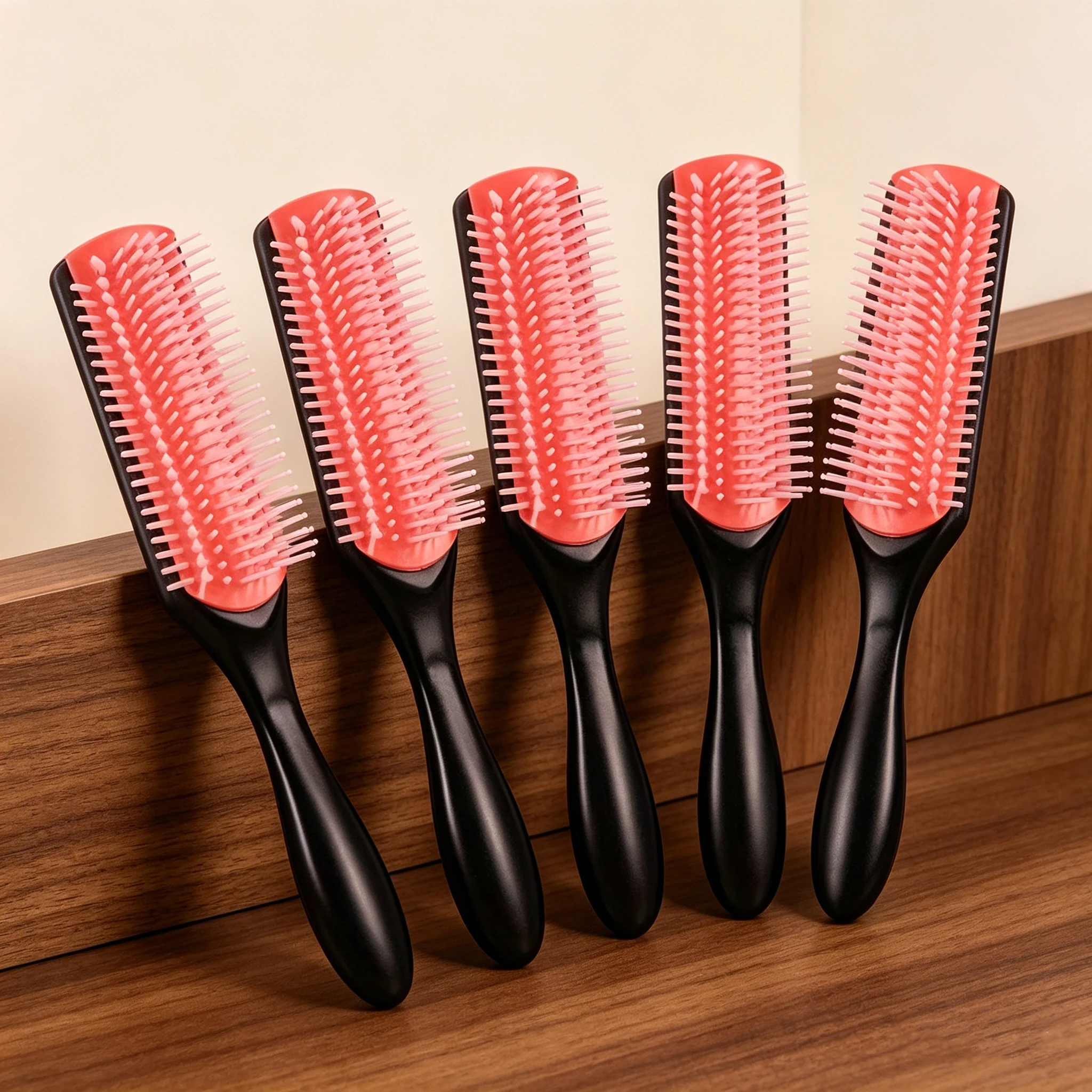 

5-piece set of large nine-row combs, detachable nine-row combs for scalp massage and styling, special for real hair wigs