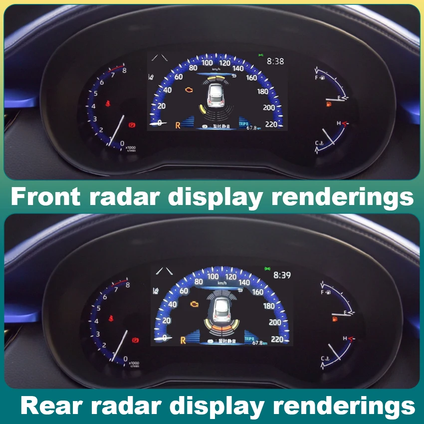 Car Alarm Image Radar 8 Probes Beep Show Distance on Display Sensor Video System For Toyota C-HR CHR 2017 to 2025