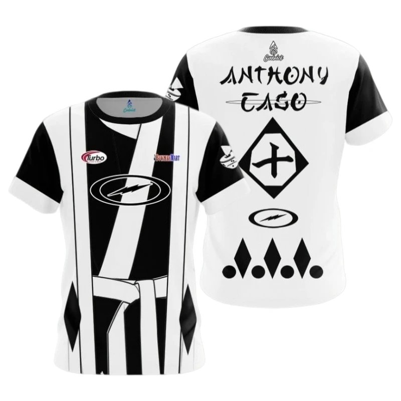 Storm Anthony Caso Bleach CoolWick Bowling Jersey Men Women Vintage Short Sleeve Casual Streetwear Crew Top