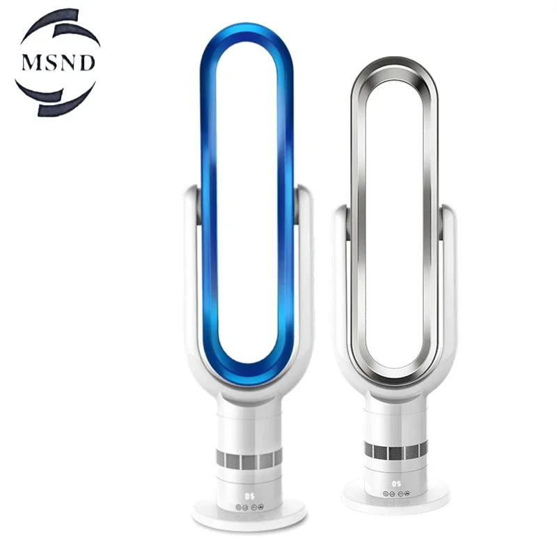 Ventilador doméstico sin aspas con circulación de aire eléctrica inteligente de pie de 42 pulgadas, ventilador de refrigeración oscilante sin aspas con control remoto