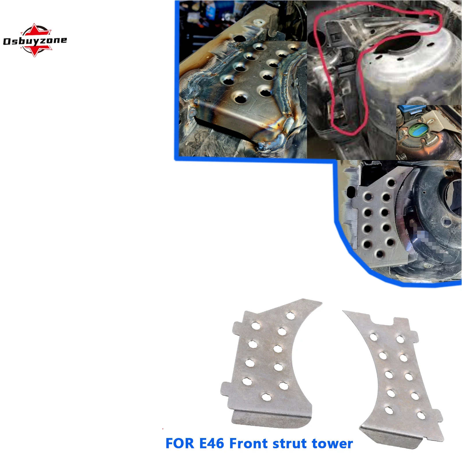 Performance Parts for BMW 3 Series E46 Strut Tower Reinforcement Plates Shock Gusset 99-06 323 325 328 330 M3