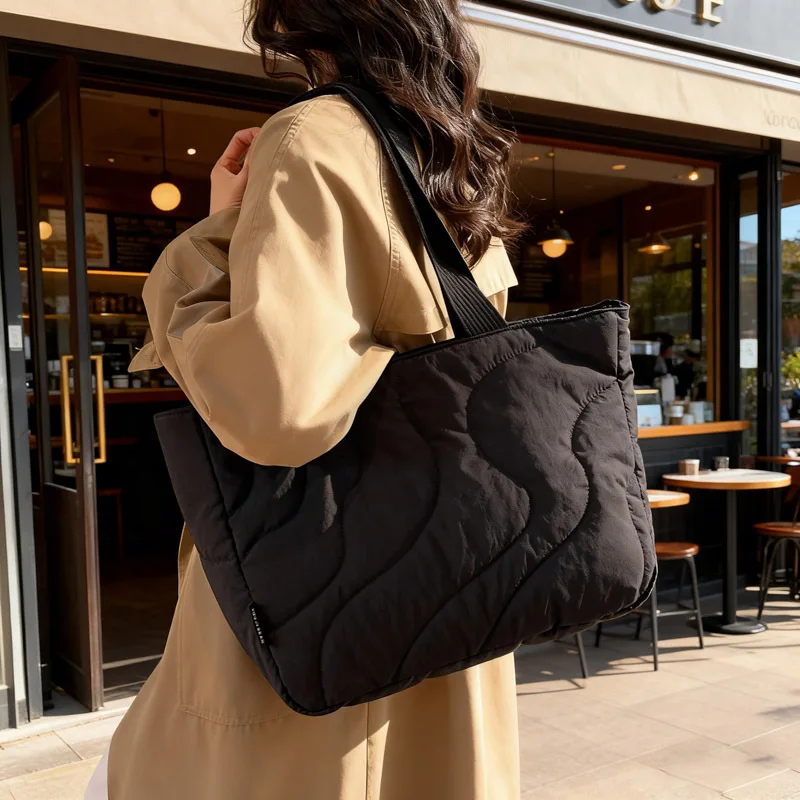 Large Capacity Laptop Tote Bag 13.3 14 15 Inch Versatile Handbag for Women Commuting Bag Messenger Shoulder Bag Multiple Pockets