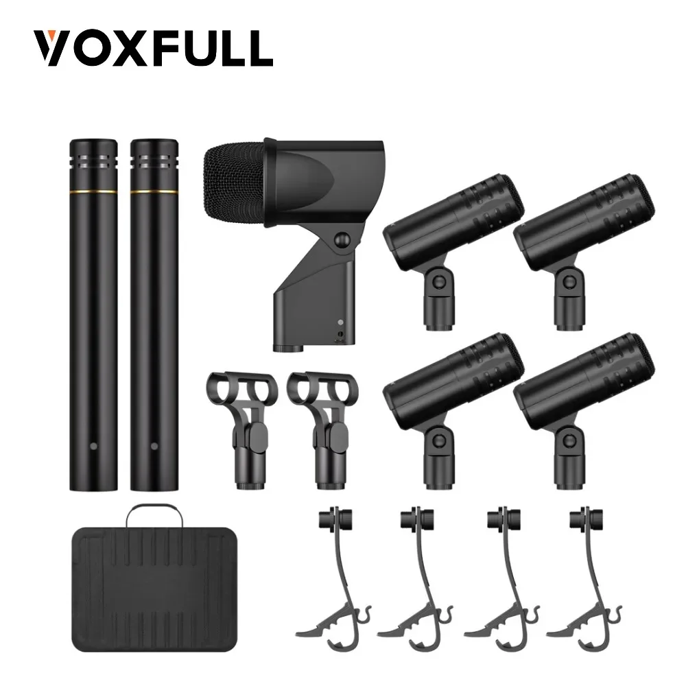 VOXFULL DRM770 factory oem professional condenser dynamic mic clip kit base drum microphone set and accessories for drums