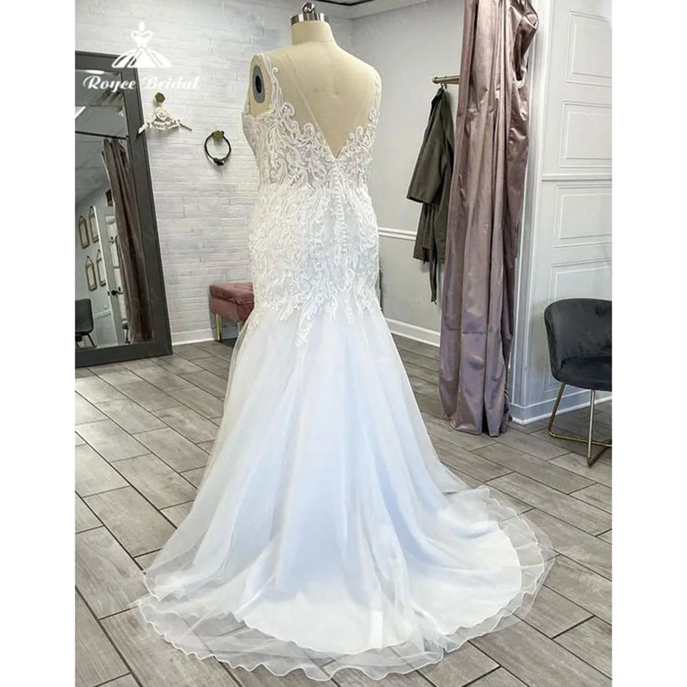 Robe de mariée sirène sans manches, à bretelles Spaghetti, tenue de soirée, avec traîne, collection 2023