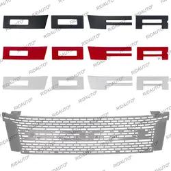 4 Letters Black White Red for Modified Aftermarket Raptor Grill Grille Fit For RANGER 2012 2013 2014 T6 PX1 DIY Upgrade