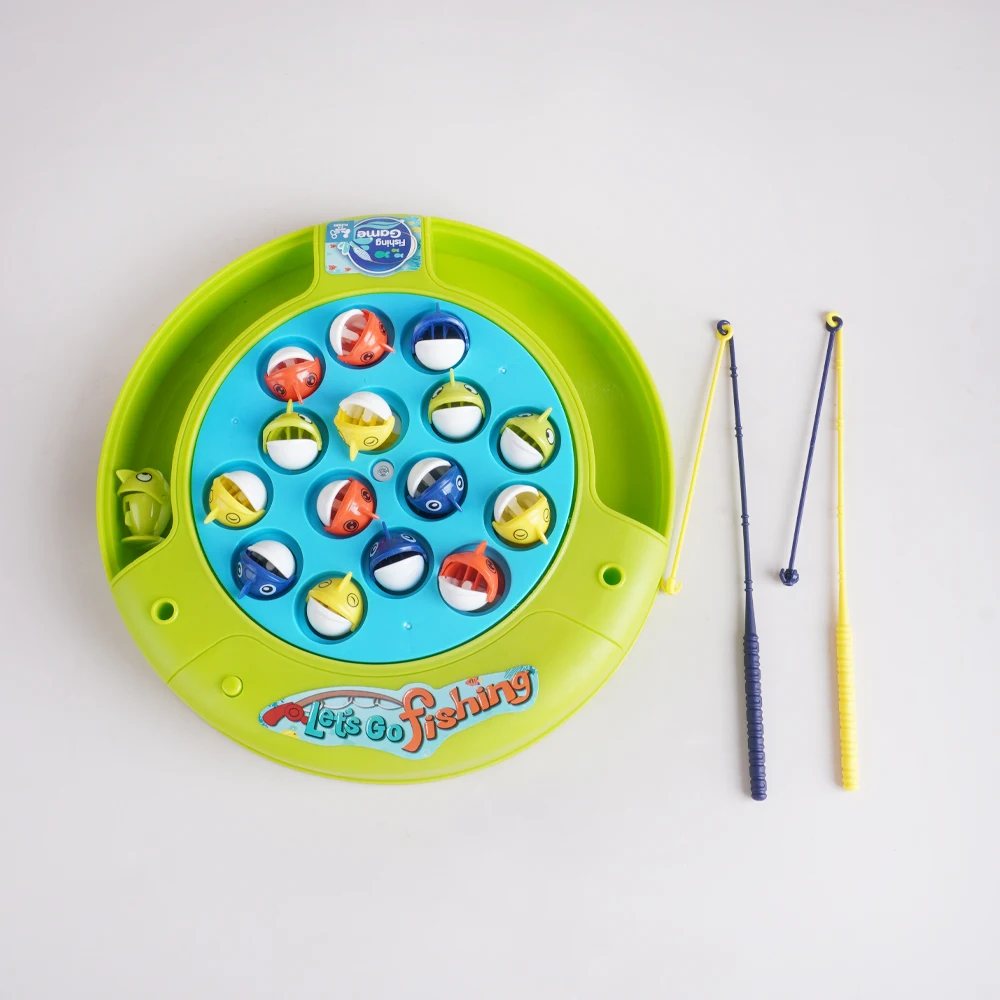 Giocattoli da pesca per bambini Gancio rotante elettrico con musica Puzzle magnetico Intelligenza Ragazzo Ragazza Regalo di compleanno Regalo di Pasqua di Natale