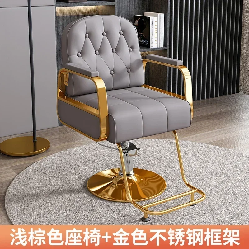 كرسي حلاق احترافي فاخر دوار لتصفيف الشعر كرسي صالون تجميل للمكياج أثاث صالون Cadeira De Barbeiro