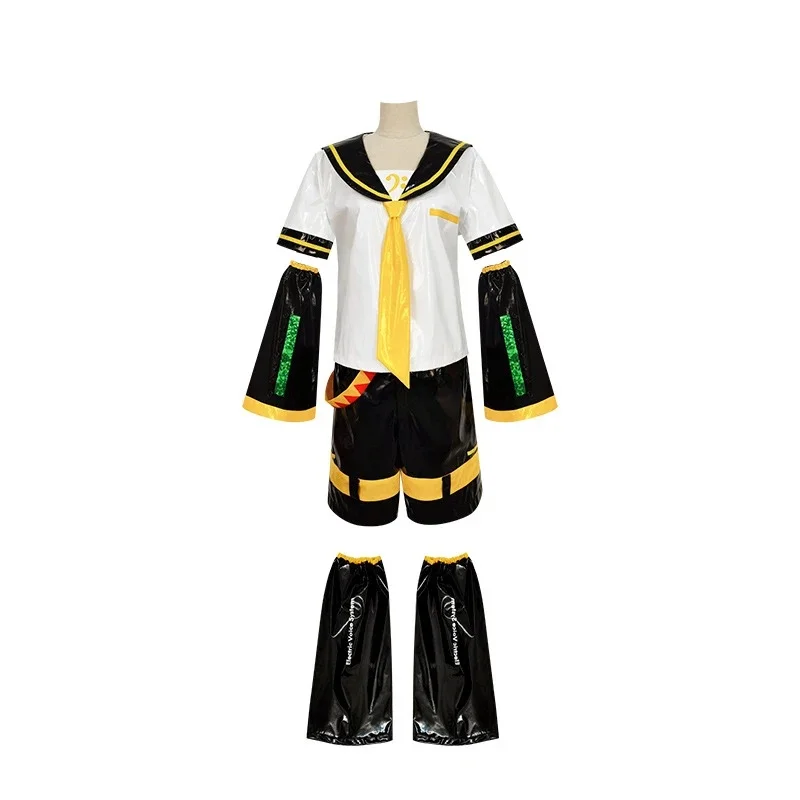 CHIOS UWOWO Kagaminee Rin/Len Cosplay with Ears Collab Series: Kagaminee Rin Len Cosplay Top Shorts Costumes Cosplay OutfiCHIOS