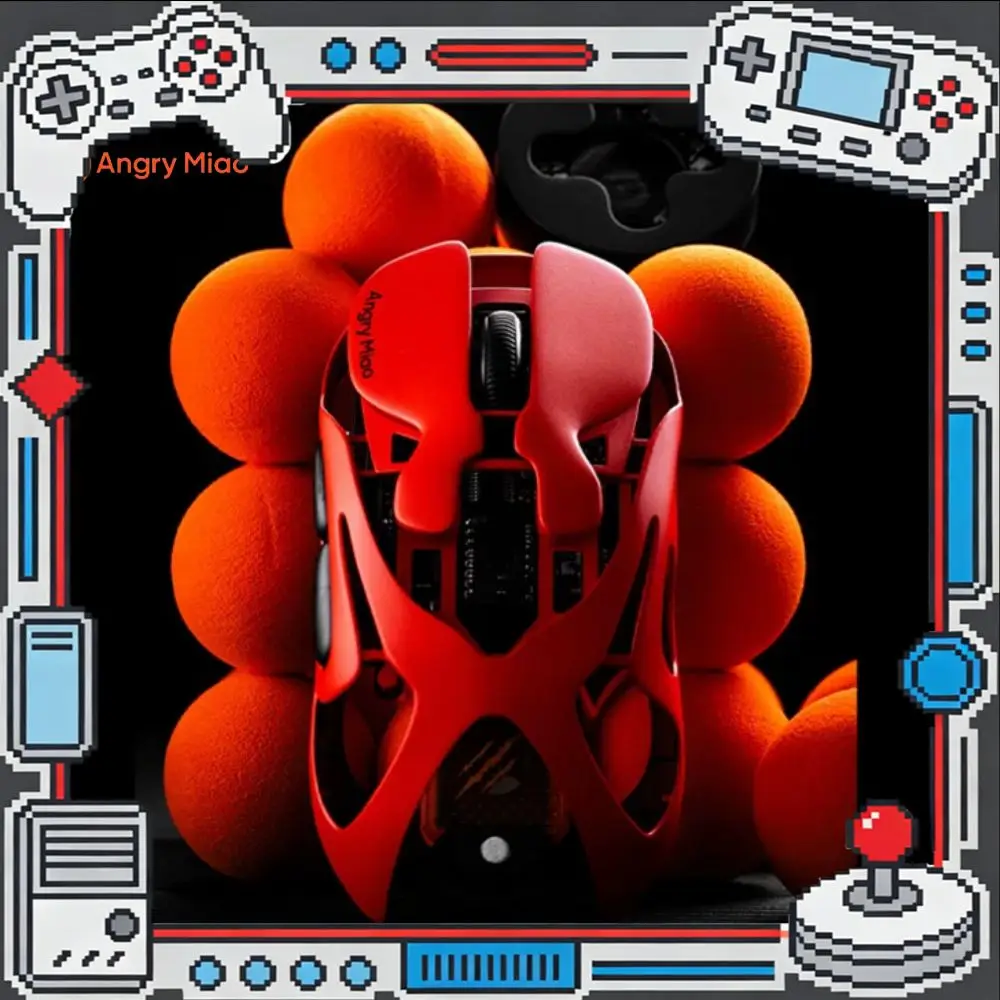 Angry Miao AM Infinity.100 Mouse Tri Mode Wireless Paw3950 8000Hz Lightweight Hollow Out Magnalium Gaming Mice PC Accessories
