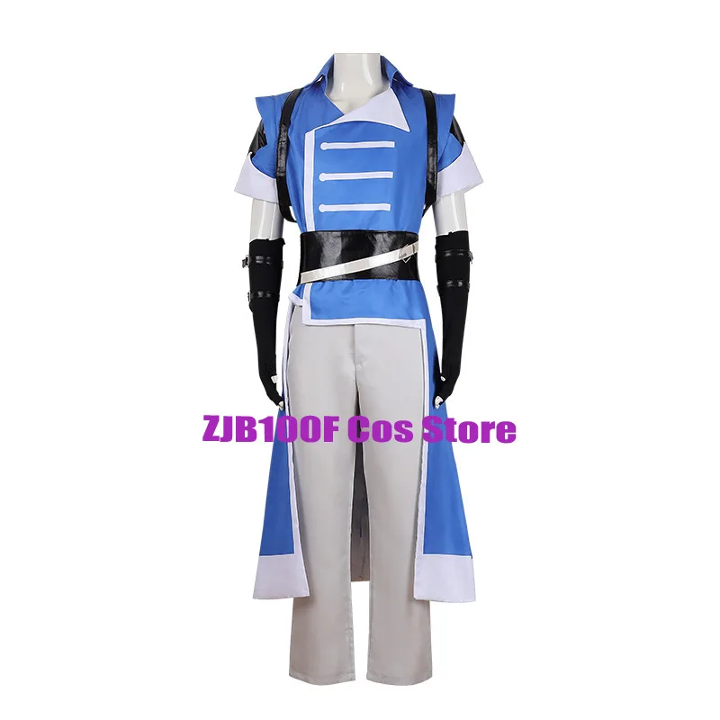 Anime Castlevania Nocturne Cosplay Richter Belmont Cosplay Costume Blue Uniform Top Pants Wig Set Party Clothing Outfits for Man