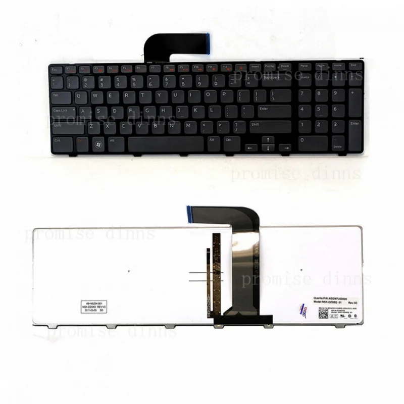 

M 2WCP0 FOR DELL XPS 17 L702X Vostro 3750 Laptop Keyboard with Backlight