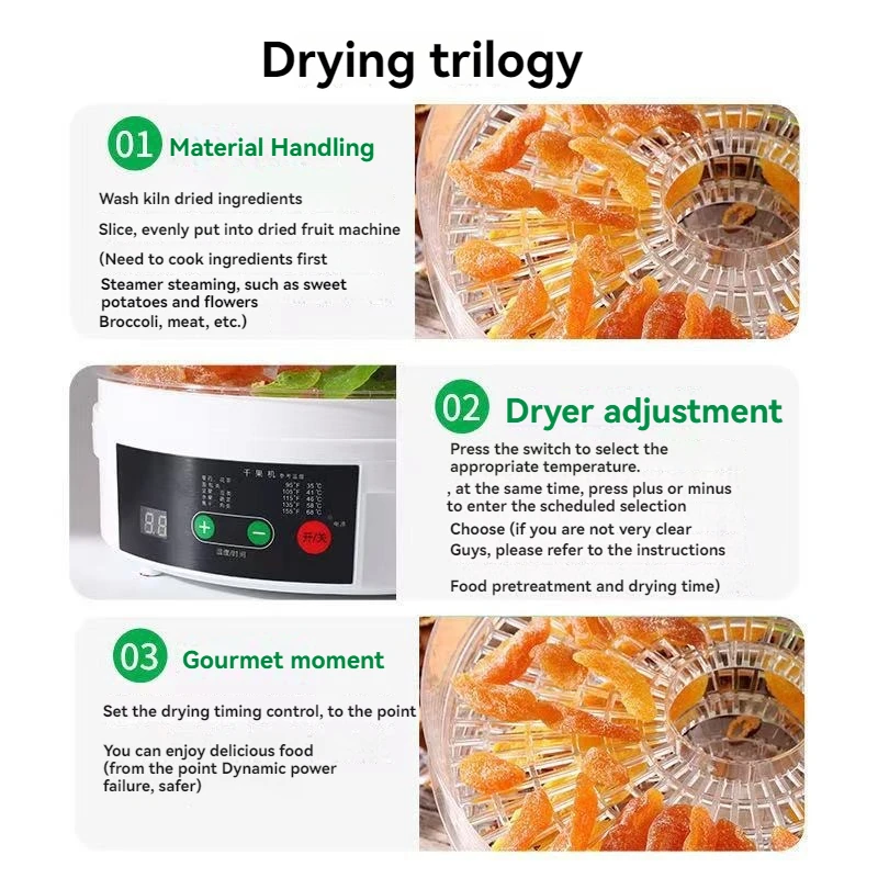 Household Fruit Baking Vegetables Pet Meat DIY Handmade Food Air Dryer