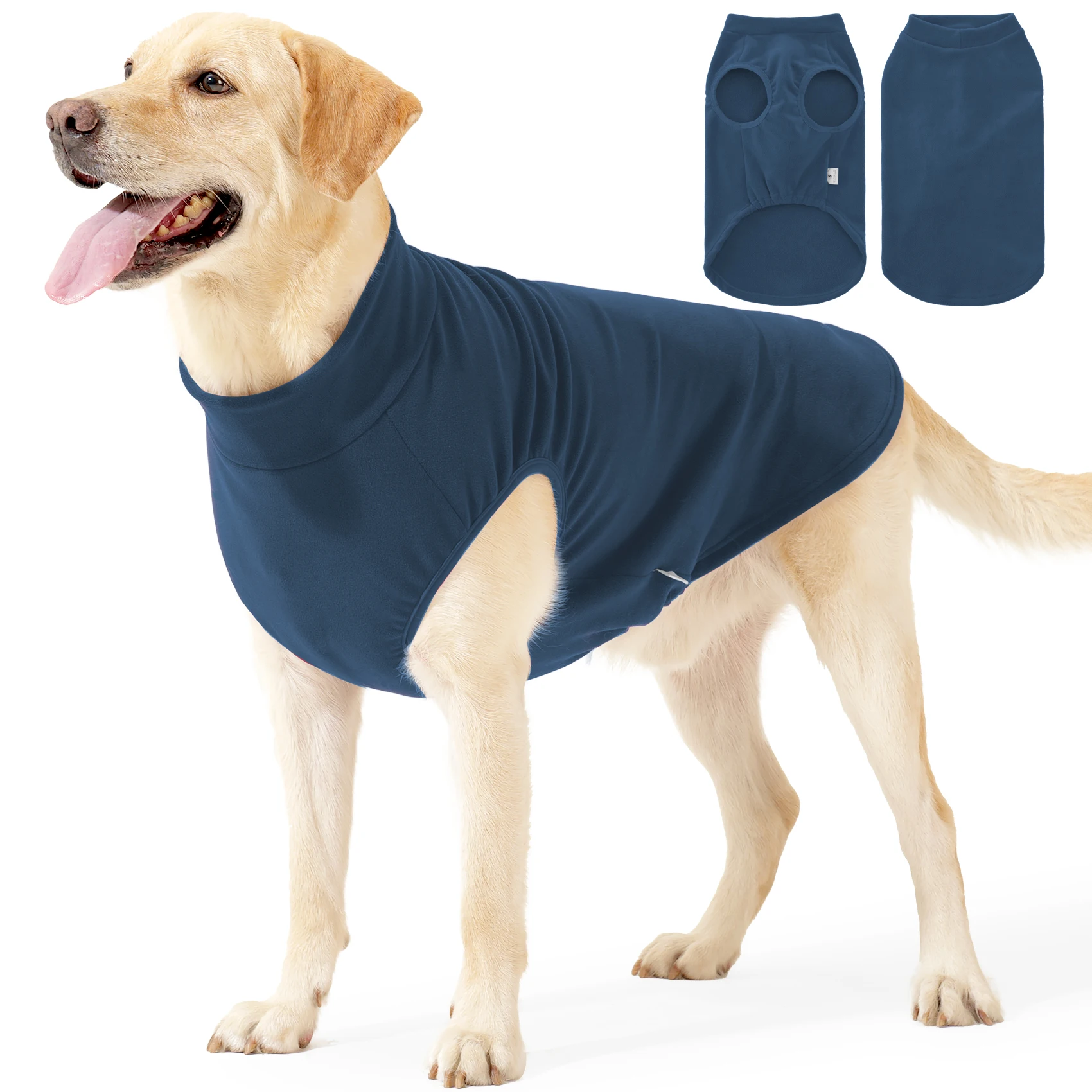 【セール中】フリース犬用セーター、伸縮性プルオーバーソフト犬用ジャケット、軽量スウェットシャツペット服コート、小型中型大型犬用