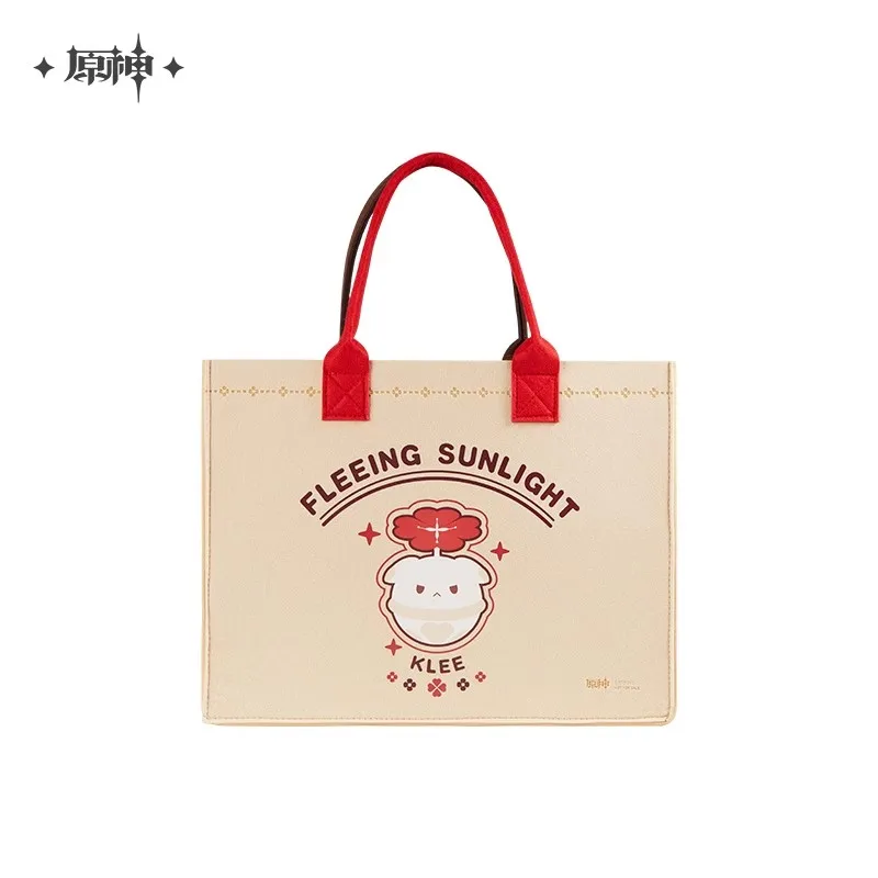 

[Подлинная] miHoYo Game Klee Bag Genshin Impact Klee Theme Фетровая сумка Сумка для покупок Сумка для хранения Униформа Сумка Косплей Рождественский подарок