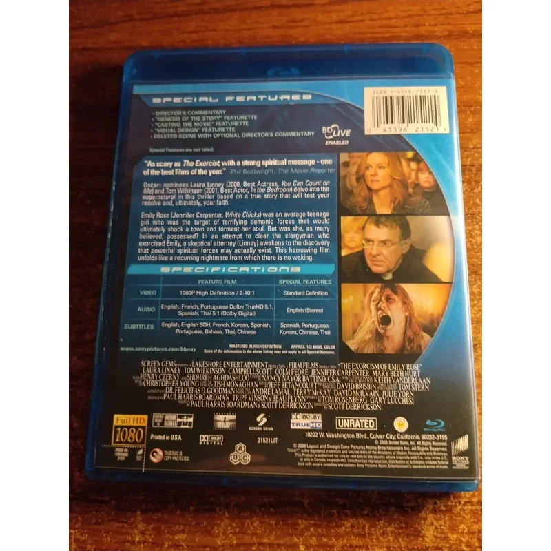 The Exorcism of Emily Rose Horror Movie DVD