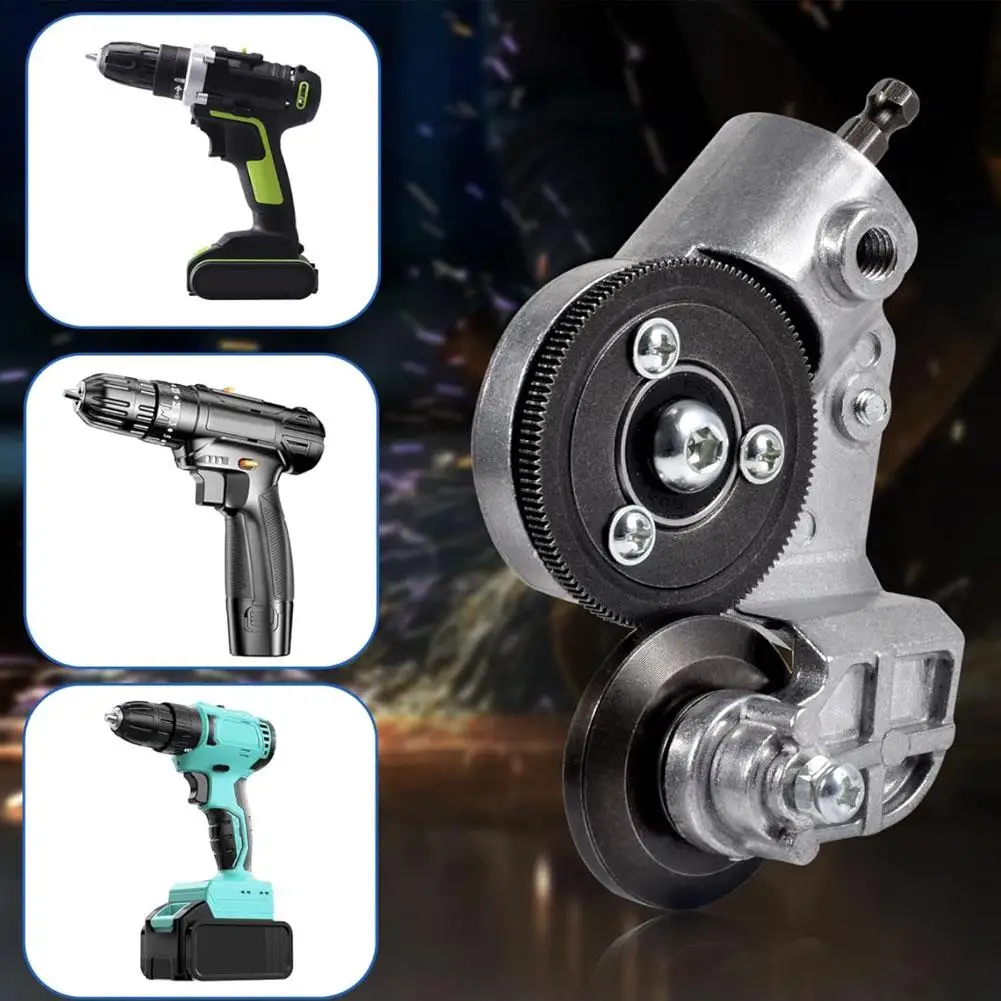 Drill-Powered Metal Shears Cutter - Titanium Steel Attachment for Cutting Steel Sheets Plates ﻿