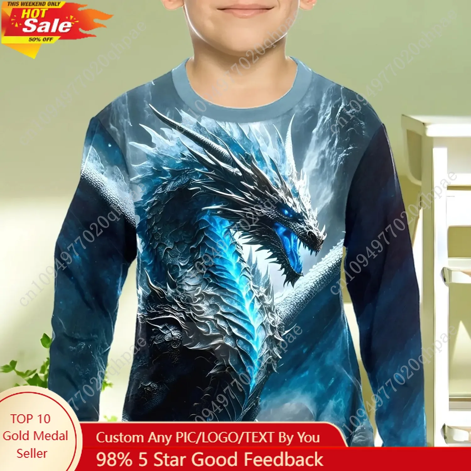 

Children's Clothing Boys Tshirt Short Sleeve Fashion 3D Dragon Print Kids Summer Clothes Casual Outdoor Boys Clothes O-Neck Tops