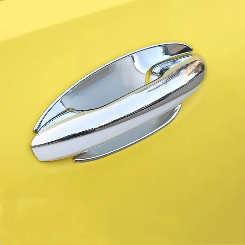 

Suitable for 2022 Mercedes Benz C-Class door handle big door bowl ABS decoration Auto Parts carbon fibre silvery 4 piece set