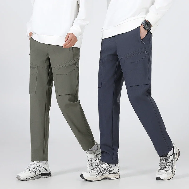 LNGXO, pantalones de senderismo de lana de invierno para hombres y mujeres, pantalones de trabajo térmicos impermeables a prueba de viento, pantalones de senderismo, escalada y montañismo