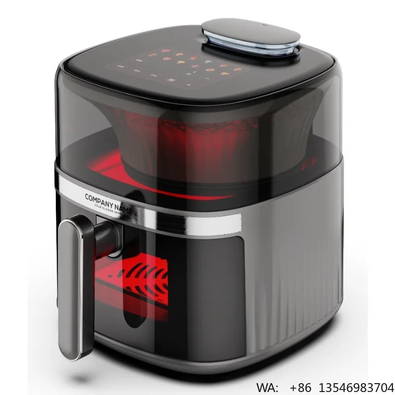 1500W Electric 8L Smart air Fryers Large Open Visible Window Automatic Manual Water tank Switching Function Digital air Fryer