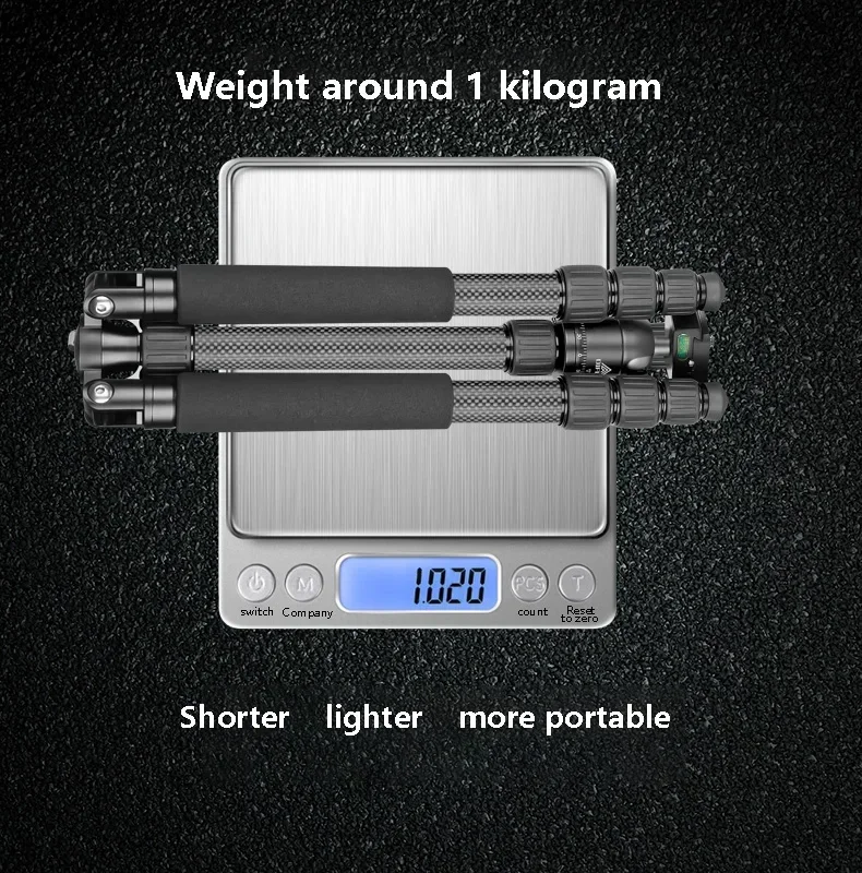 2026 Lightweight DSLR camera carbon fiber tripod travel phone mirrorless professional photography stand for taking photos
