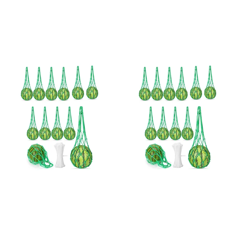 

SEWS-24 Pcs Watermelon Net Melon Hammock Melon Cradle Plant And Garden Supports Pumpkin Support Hanging Bag Protects Green